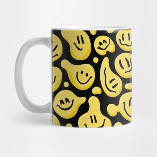 Yellow Liquid Smiley Faces Mug